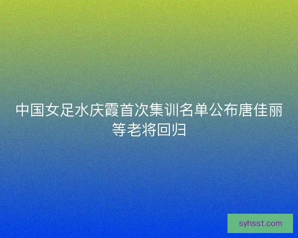 中国女足水庆霞首次集训名单公布唐佳丽等老将回归